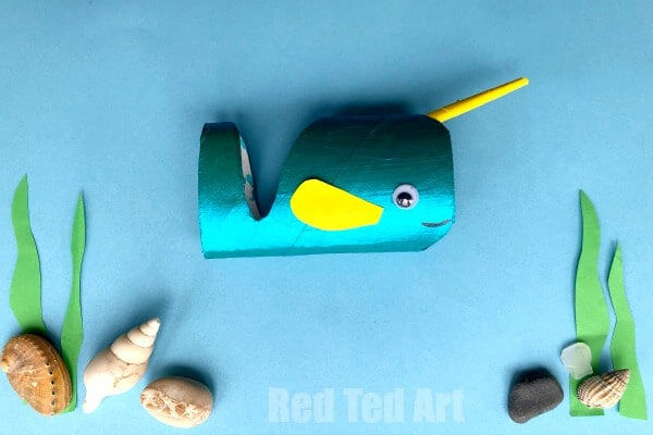Toilet Paper Roll Narwhal Craft Ideas For Kids