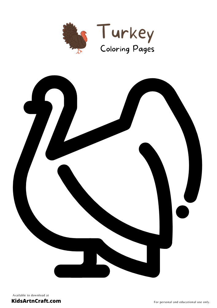 Turkey Coloring Pages For Kids – Free Printables