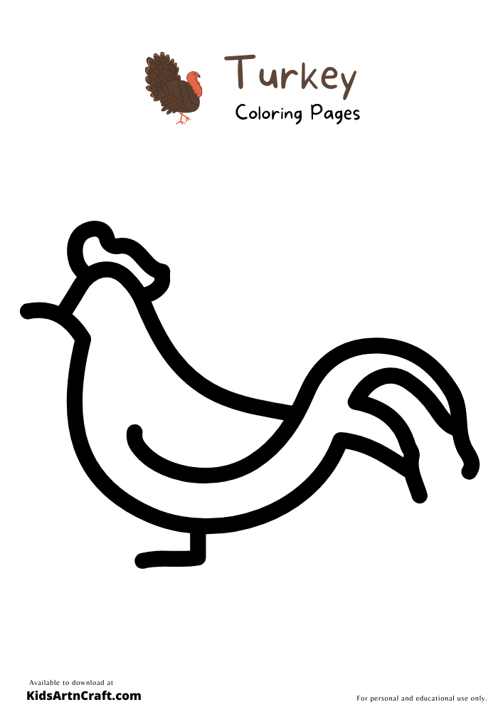 Turkey Coloring Pages For Kids – Free Printables