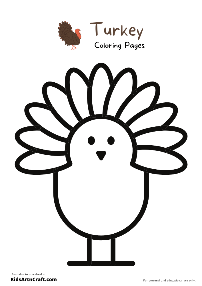 Turkey Coloring Pages For Kids – Free Printables