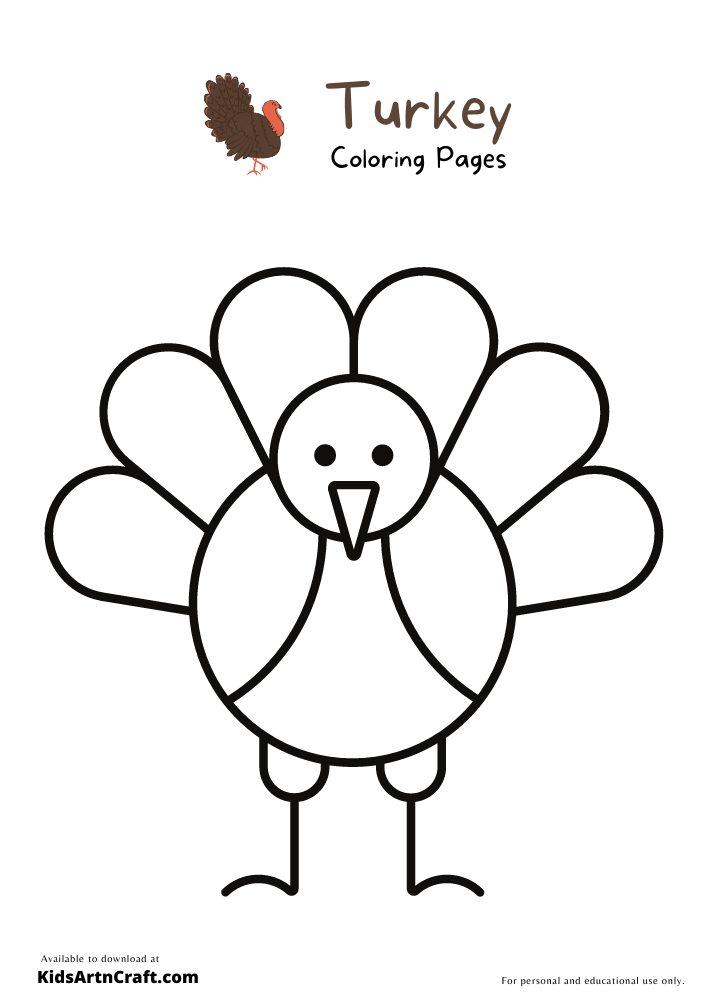 Turkey Coloring Pages For Kids – Free Printables