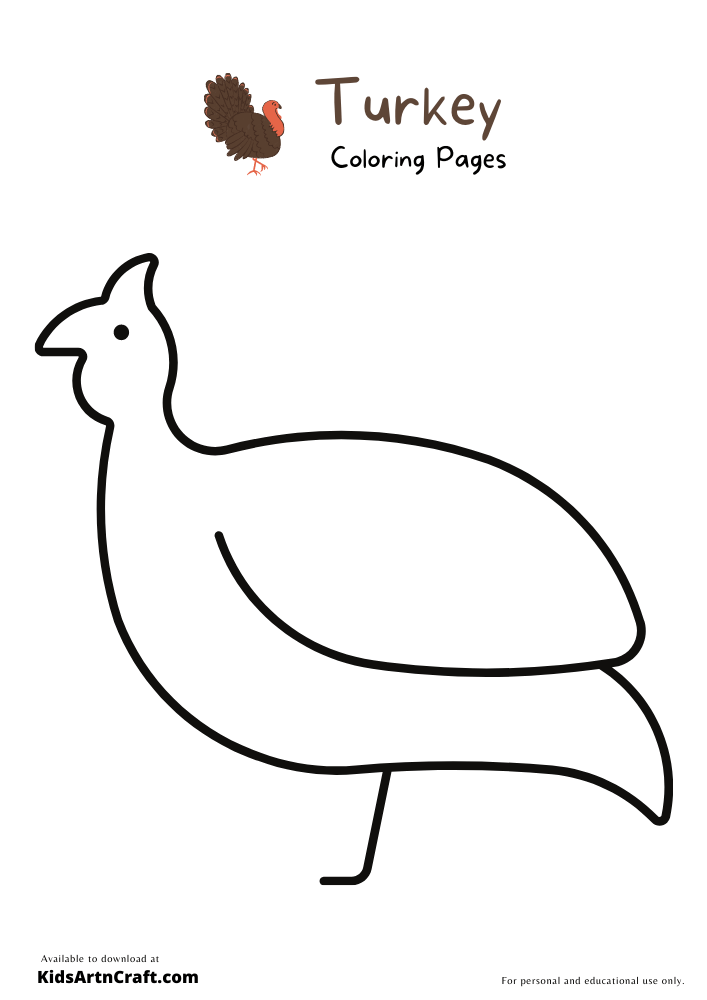 Turkey Coloring Pages For Kids – Free Printables