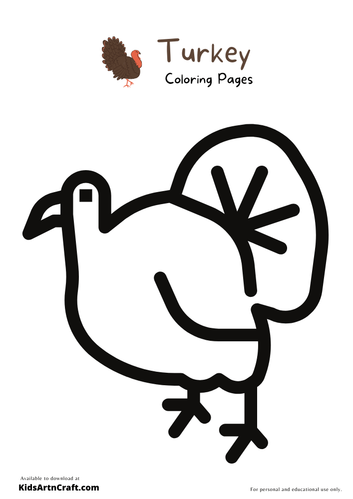 Turkey Coloring Pages For Kids – Free Printables