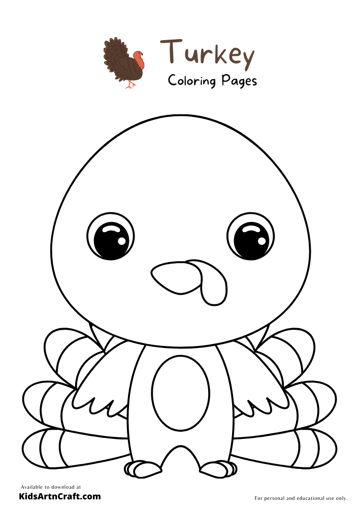 Turkey Coloring Pages For Kids – Free Printables