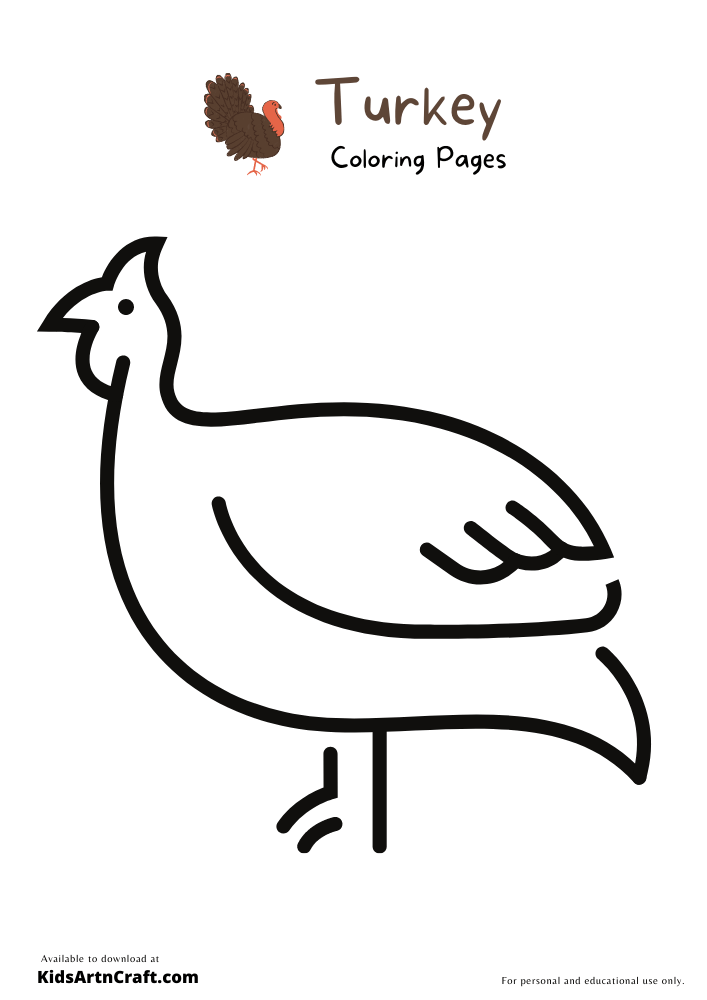 Turkey Coloring Pages For Kids – Free Printables