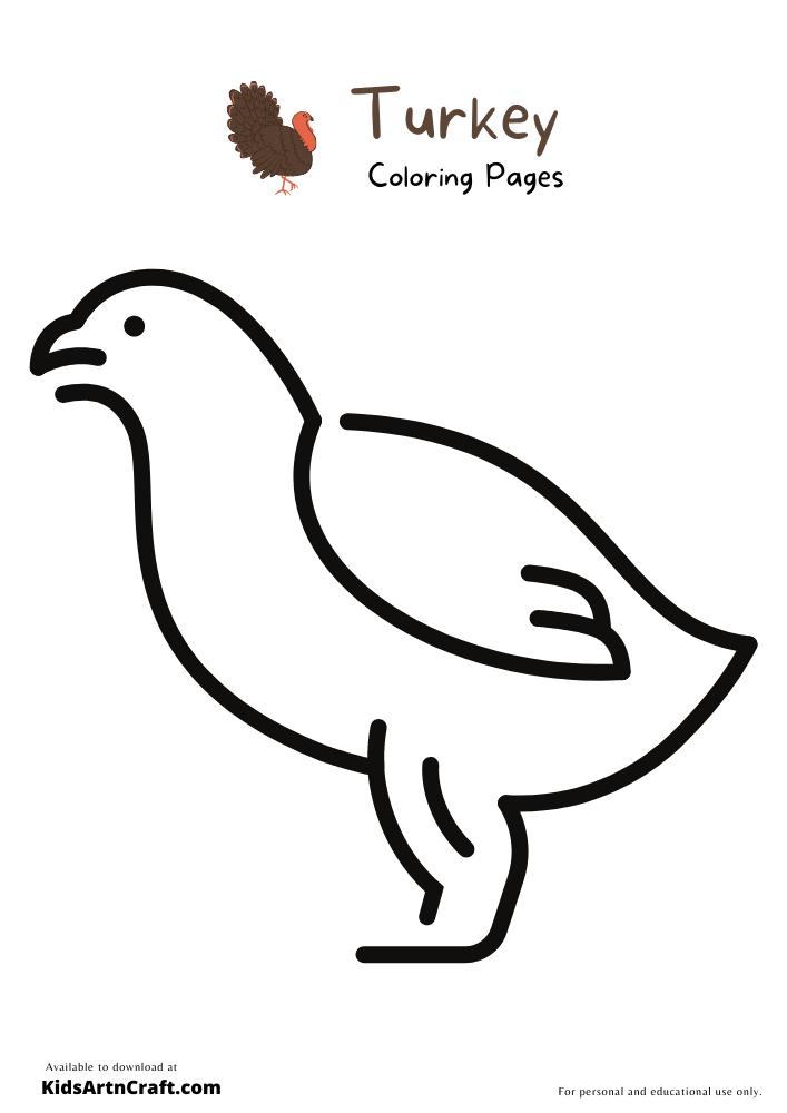 Turkey Coloring Pages For Kids – Free Printables