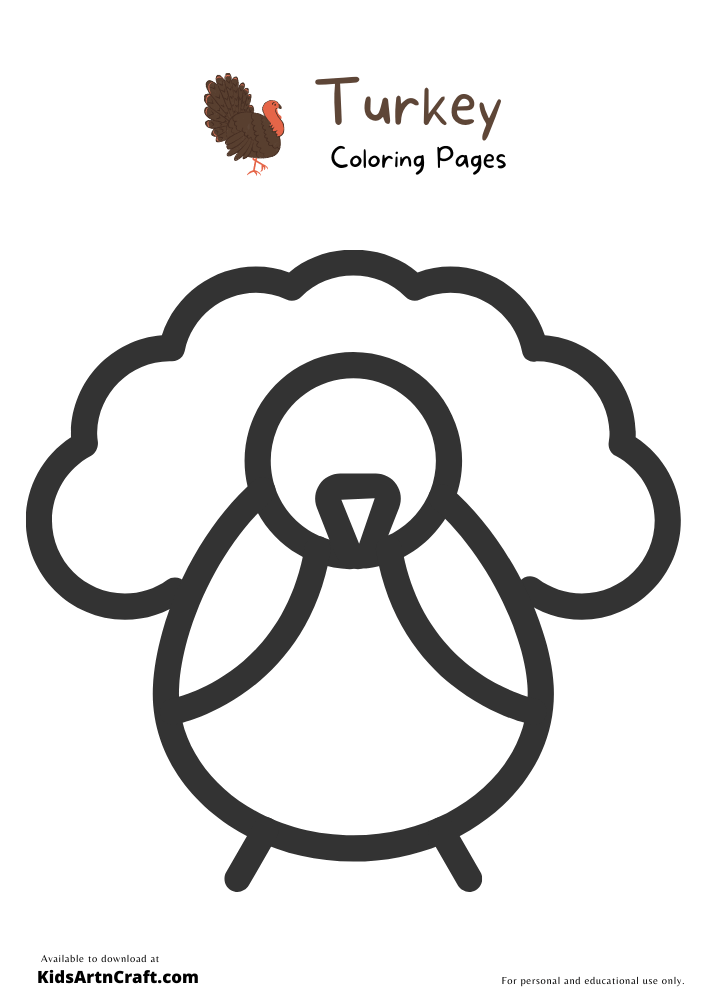 Turkey Coloring Pages For Kids – Free Printables