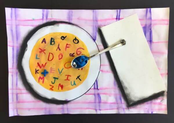 First Grade Art Projects for Kids Alphabet Soup Art Lesson For 1st Grade