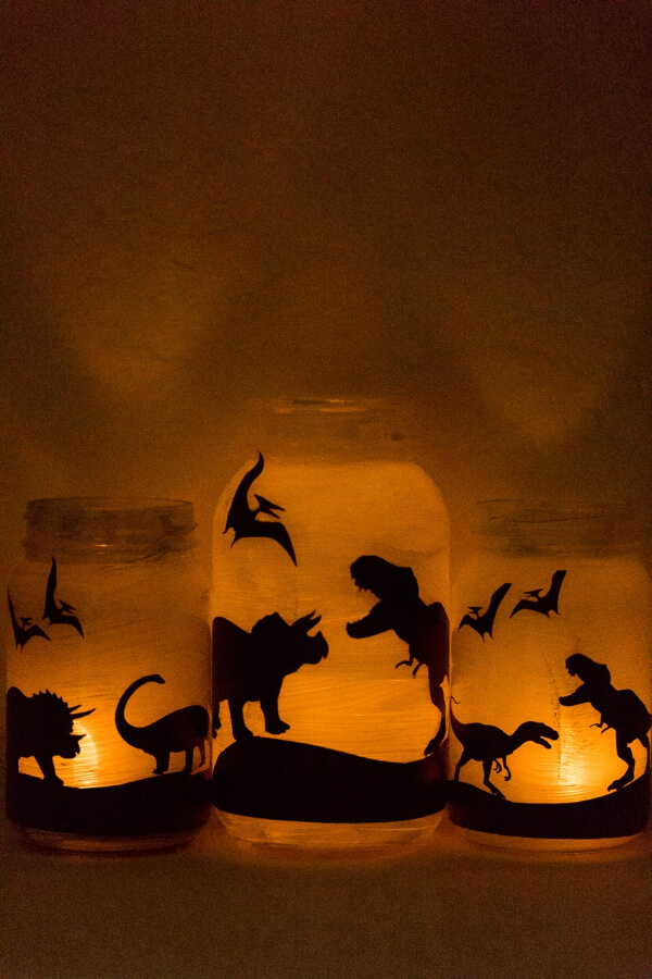 Amazing Dinosaur Lantern Jars Craft Ideas