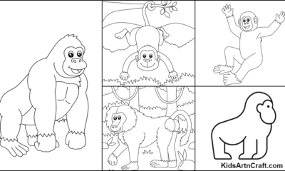 Ape Coloring Pages For Kids – Free Printables
