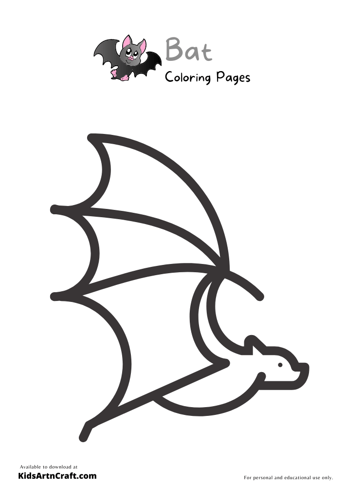Bat Coloring Pages For Kids – Free Printables