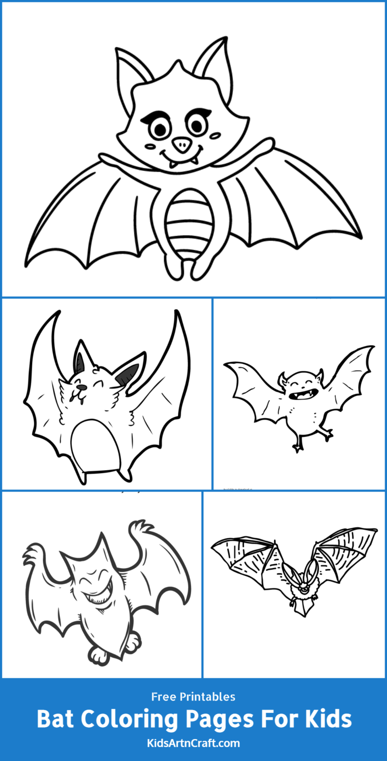 Bat Coloring Pages For Kids – Free Printables - Kids Art & Craft