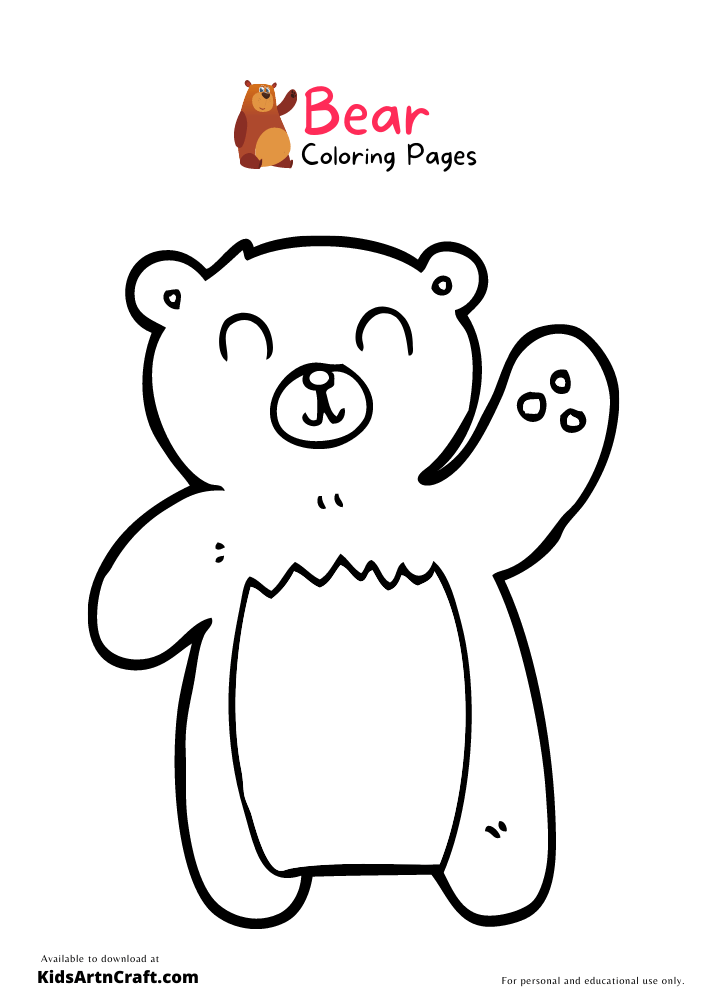 Bear Coloring Pages for Kids – Free Printables