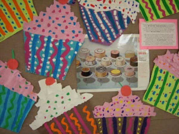 First Grade Art Projects for Kids Beautiful Cupcake Decorate Craft Idea For Elementary Student