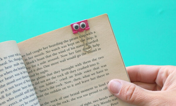 Binder Clip Googly Eyes Craft Ideas  DIY Bookmarks for Students