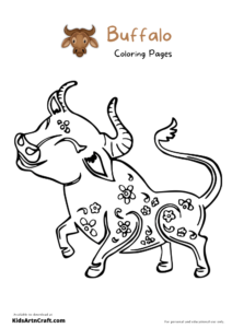 Buffalo Coloring Pages For Kids – Free Printables - Kids Art &amp; Craft