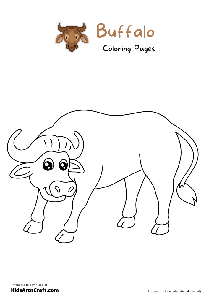  Buffalo Coloring Pages For Kids