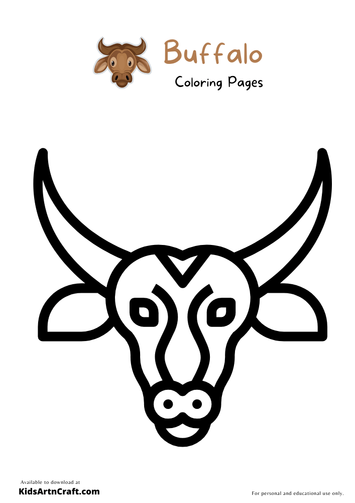  Buffalo Coloring Pages For Kids