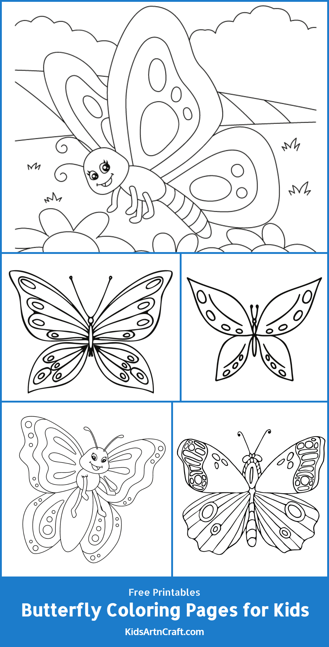 Butterfly Coloring Pages for Kids – Free Printables   Kids Art & Craft