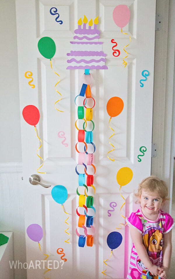 Simple Countdown Chain Craft Ideas For Birthday Celebration