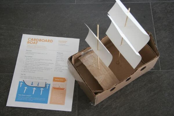 Cardboard Boat Project For Kids