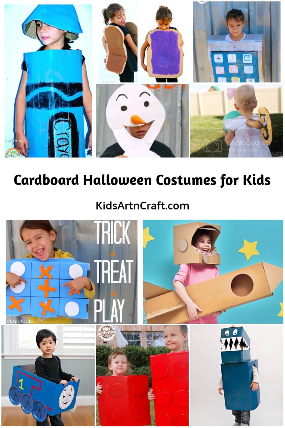 Cardboard Halloween Costumes for Kids