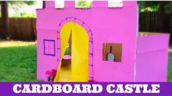 Cardboard Box Houses & Fort Ideas Cardboard Play Castle Craft Activities For Kids