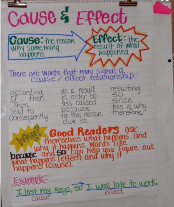 Cause And Effect Own Anchor Chart