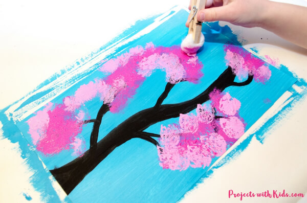 Cherry Blossom Spring Painting Art Project