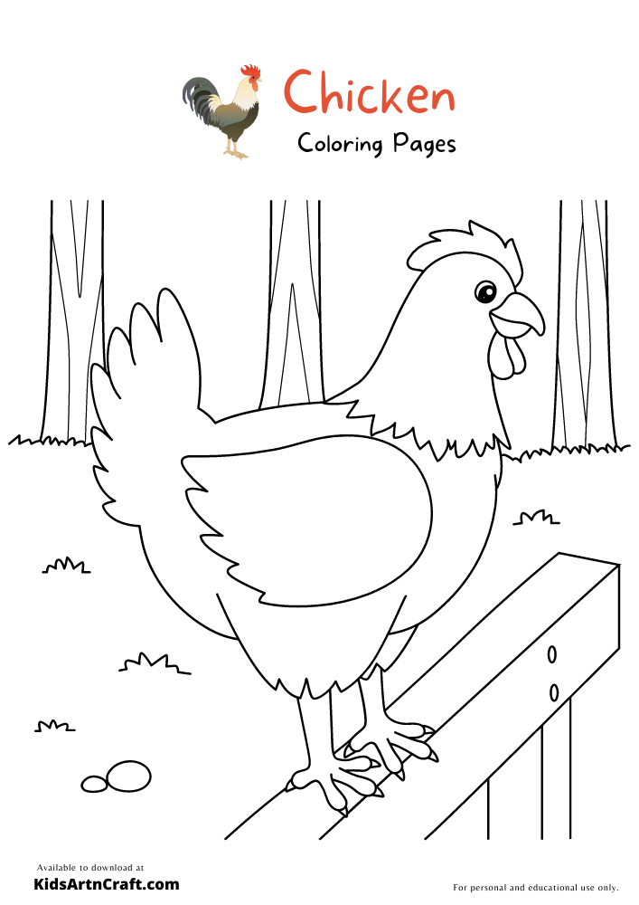 Chicken Coloring Pages for Kids – Free Printables