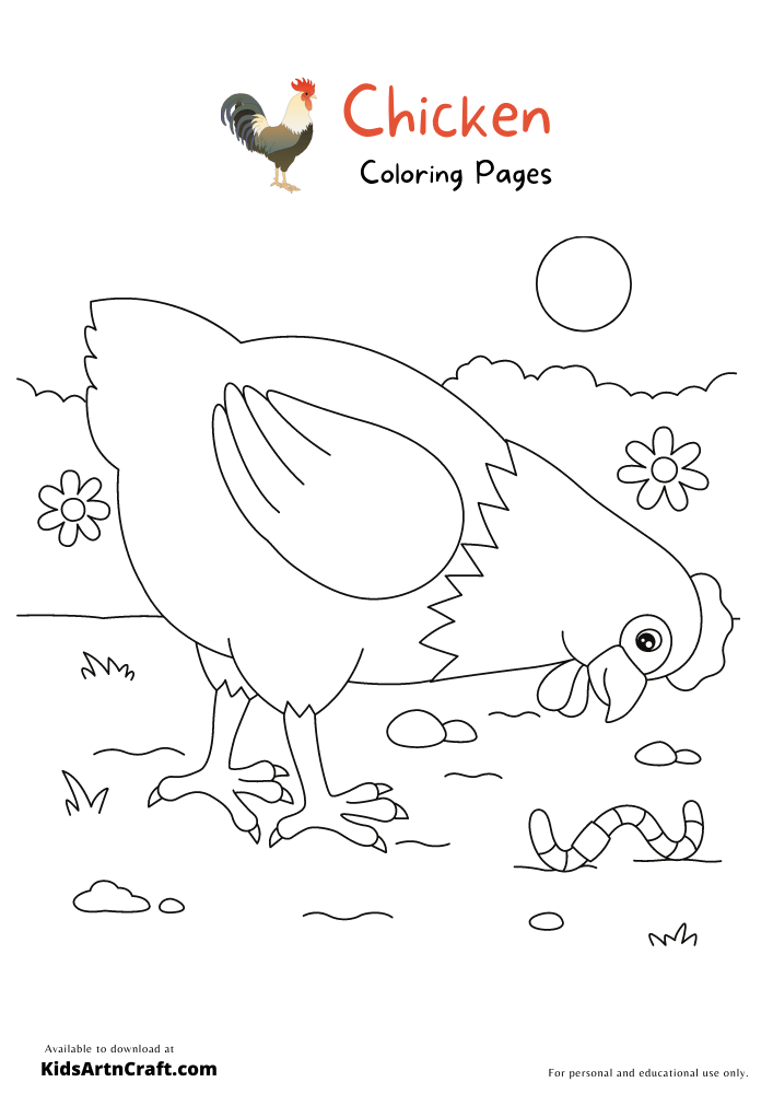 Chicken Coloring Pages for Kids – Free Printables