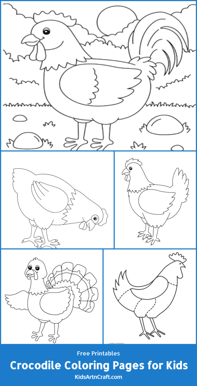 Chicken Coloring Pages for Kids – Free Printables - Kids Art & Craft