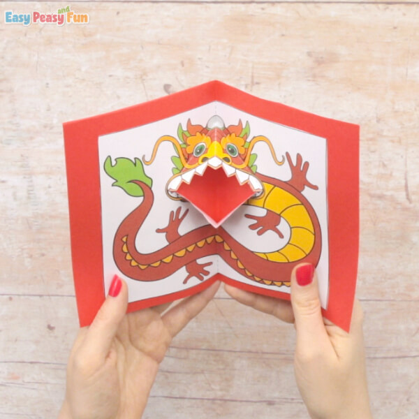 Dragon Crafts & Activities for Kids Chinese Dragon Pop Up Card Craft For Kids