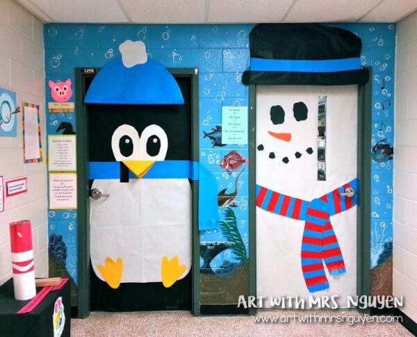 Classroom Christmas Door Decoration For Kids