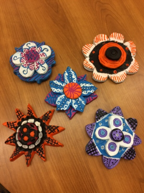 Clay Flowers Art Project For 5th Grade