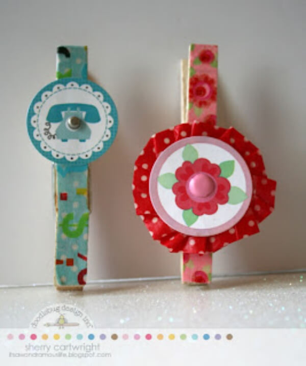 Decorate Washi Tape Clips