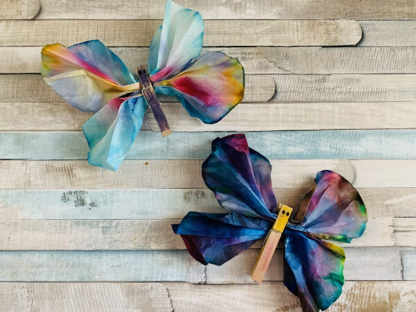 Coffee Filter Butterfly Craft For Toddlers