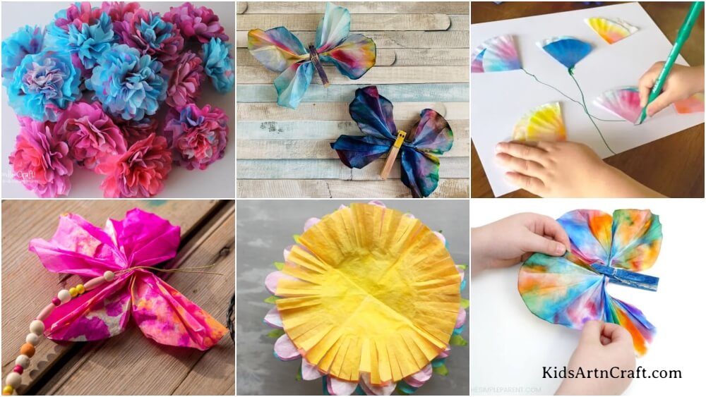 Coffee Filter Flower Craft Projects For Kids