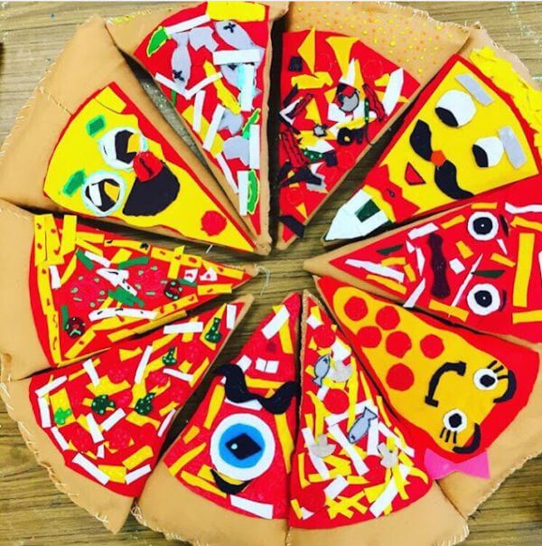 Community Pizza Pillows Art Project Collaborative Art Projects for School
