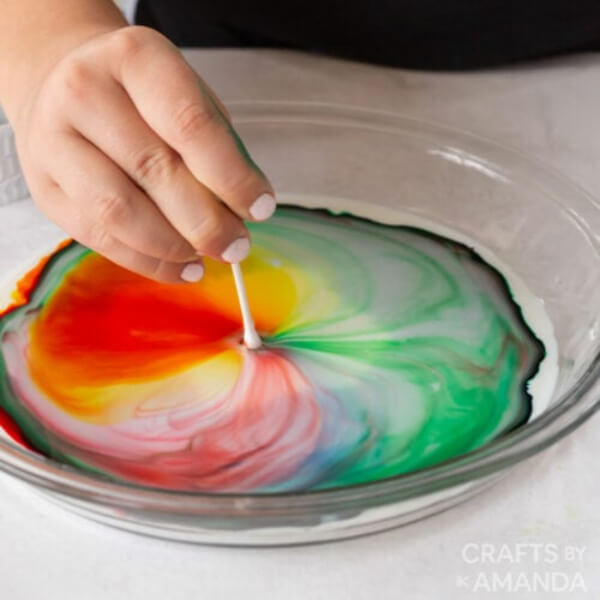 Colorful Magic Milk Science Experiment For Preschoolers