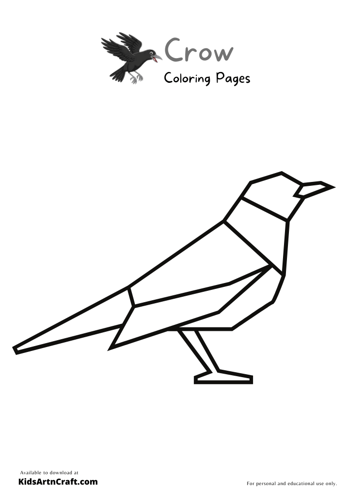 Crow Coloring Pages for Kids – Free Printables