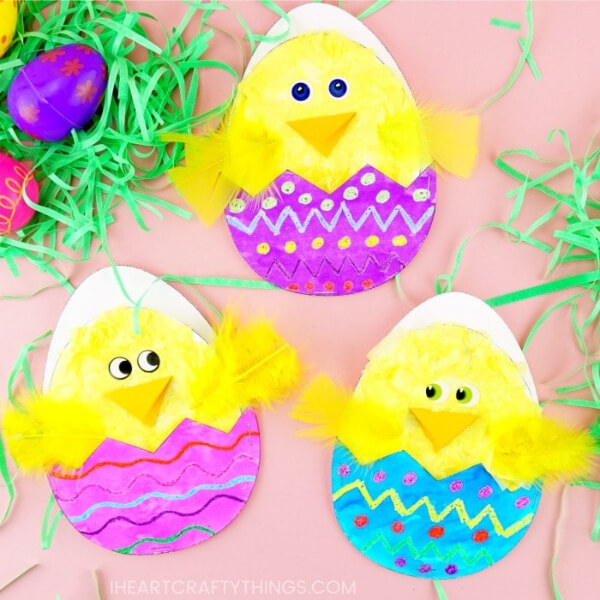 Colorful Hatching Chick Craft Idea