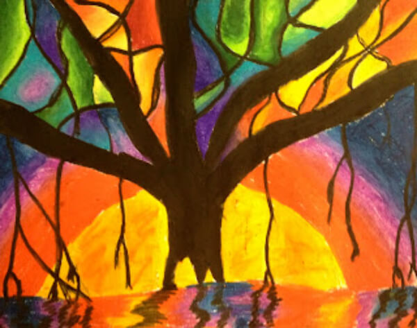 Cool Banyan Tree Drawing Art Project For 5th Grade