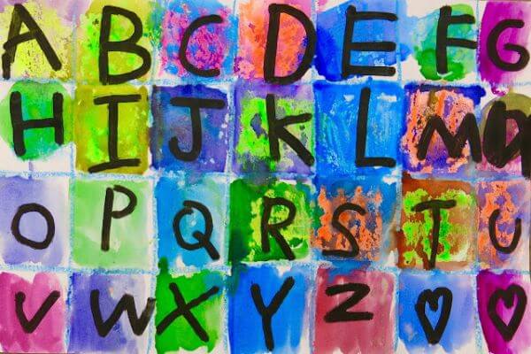 Alphabet Art Painting Activities For Kindergarten