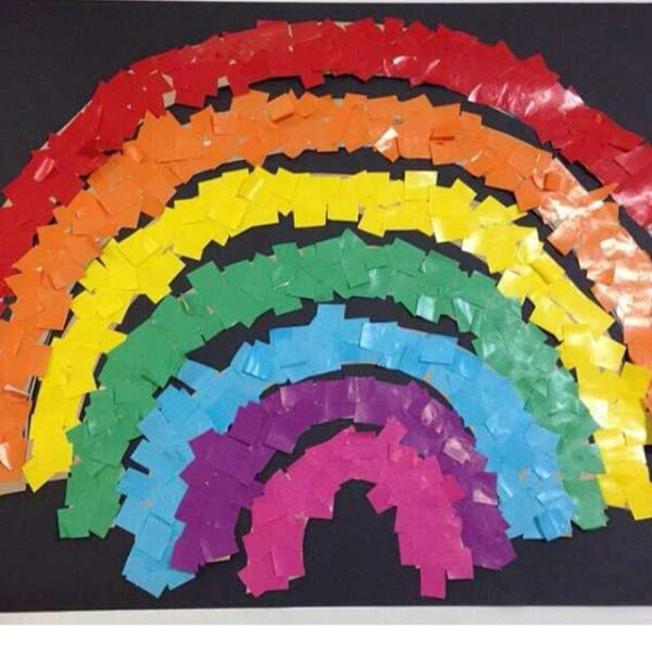 Creative Rainbow Themed Bulletin Board Idea For Kids