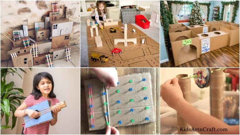Creative Things to do at Home with Cardboard - Kids Art & Craft