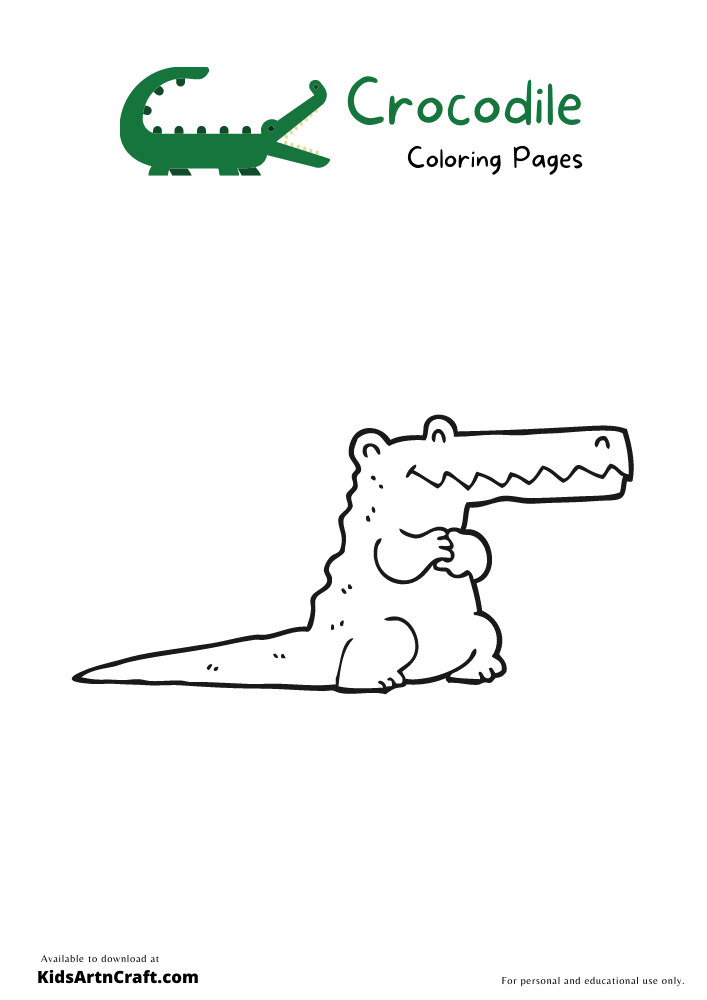Crocodile Coloring Pages for Kids – Free Printables