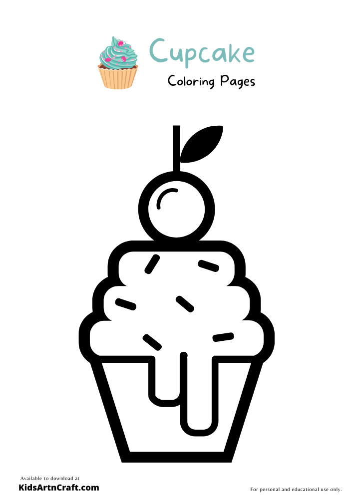 Cupcake Coloring Pages For Kids – Free Printables