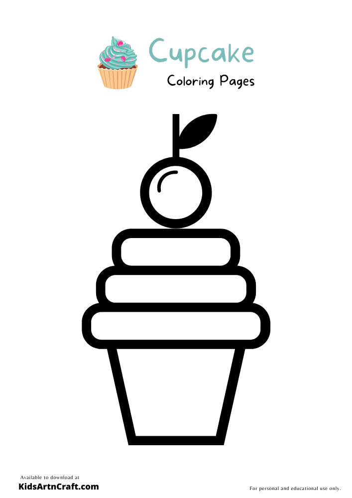 Cupcake Coloring Pages For Kids – Free Printables