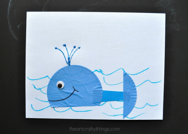 Cupcake Liner Whale Craft Ideas for Kids